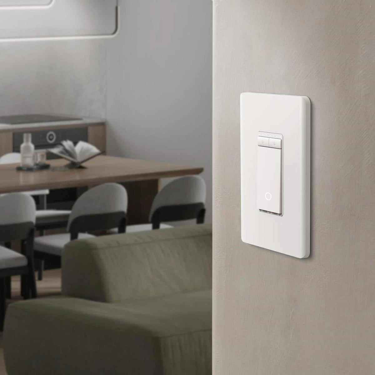 TP-Link - Tapo Smart Wi-Fi Light Dimmer Switch with Matter (1-Pack) - Replaces Most Traditional Switches - White