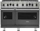 Viking - 48 in. Wide 8 Burner 5-Series Gas Open Burner Range - Damascus Gray