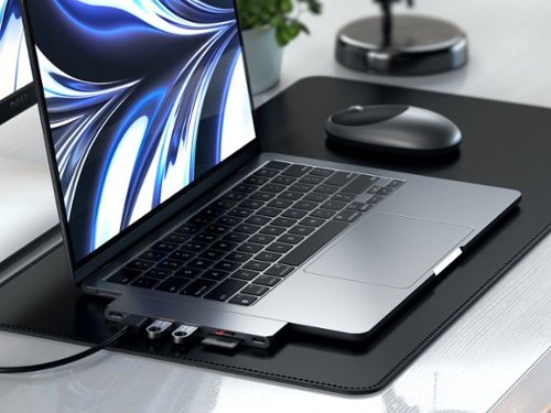 Satechi - PRO Hub Slim USB-C Hub 7-in-1 w/ USB 4 Port, 4K HDMI, USB3.2 Gen 2, SD/TF Card Reader, and 100W USB C PD for Mac - Space Gray