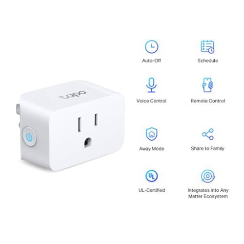 TP-Link - Tapo Smart Wi-Fi Plug Mini with Matter (1-pack) - White