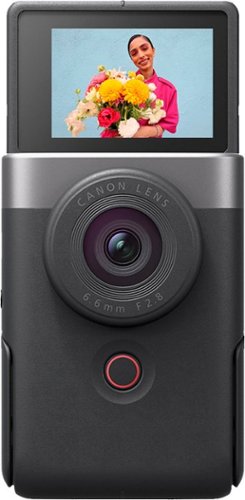 Canon - PowerShot V10 4K Video 20.9-Megapixel Digital Camera for Vloggers and Content Creators - Silver