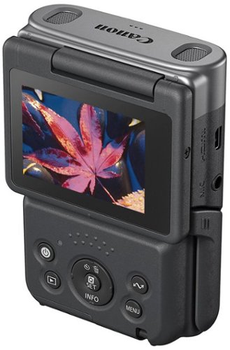 Canon - PowerShot V10 4K Video 20.9-Megapixel Digital Camera for Vloggers and Content Creators - Silver