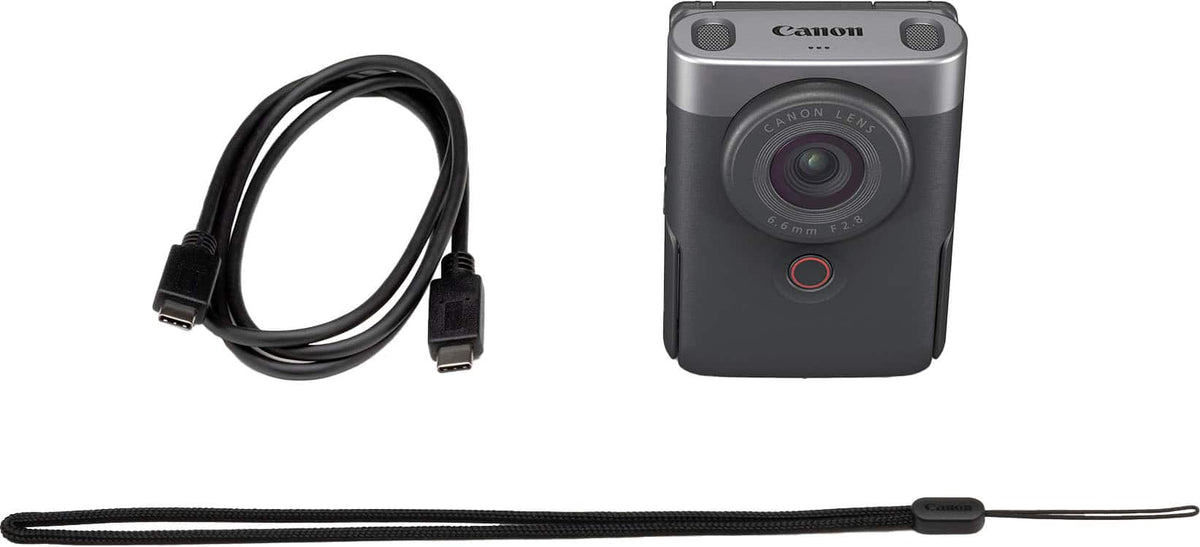 Canon - PowerShot V10 4K Video 20.9-Megapixel Digital Camera for Vloggers and Content Creators - Silver