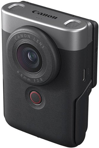 Canon - PowerShot V10 4K Video 20.9-Megapixel Digital Camera for Vloggers and Content Creators - Silver