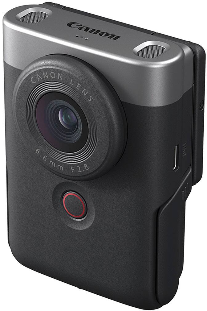 Canon - PowerShot V10 4K Video 20.9-Megapixel Digital Camera for Vloggers and Content Creators - Silver
