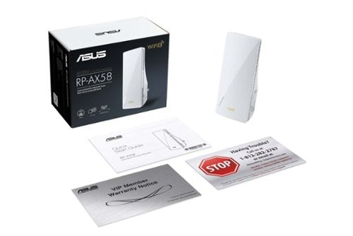 ASUS - RP-AX58 AX3000 Dual-Band Wi-Fi 6 AiMesh Range Extender - White