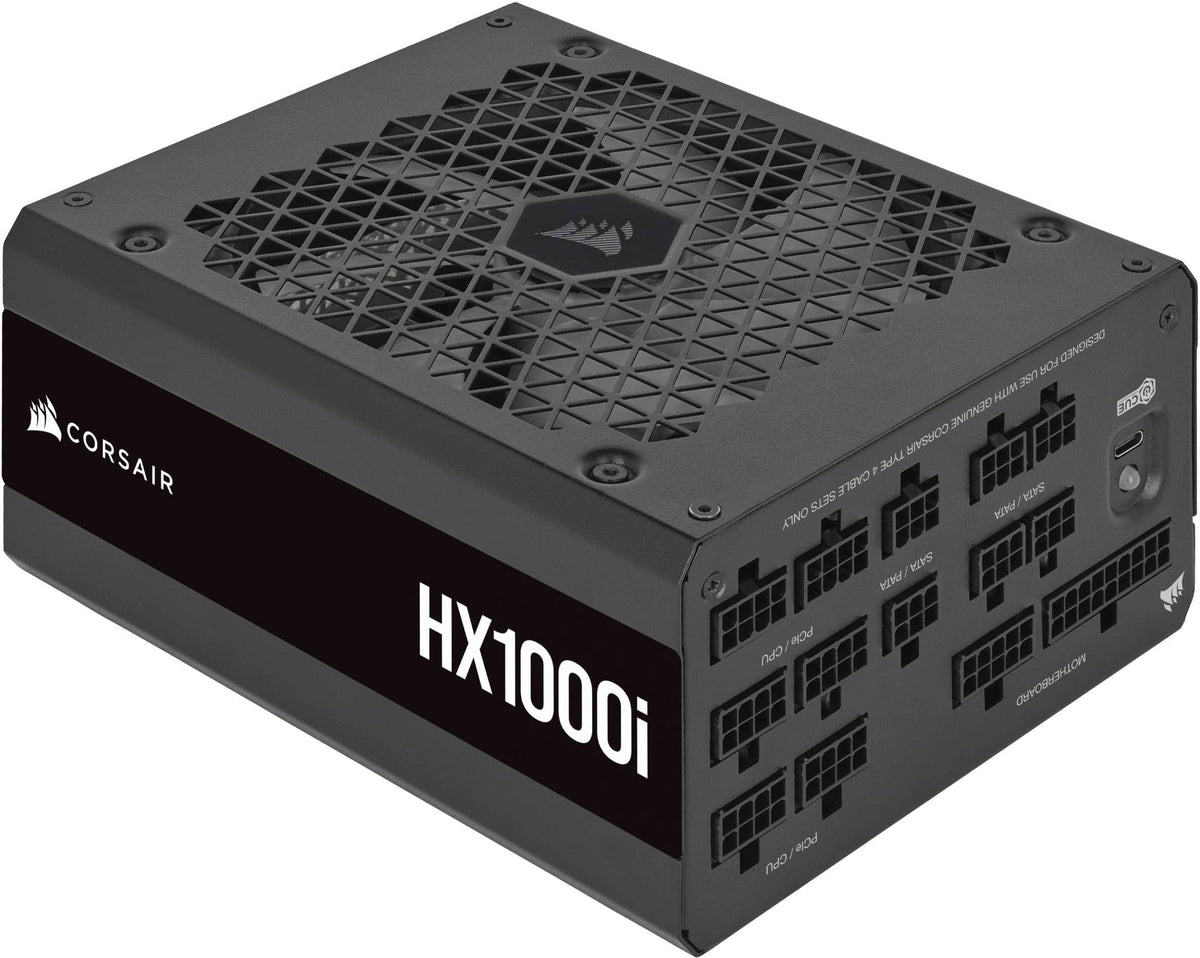CORSAIR - HXi Series 1000W 80 Plus Cybenetics Platinum Fully Modular Ultra-Low Noise ATX Power Supply - Black
