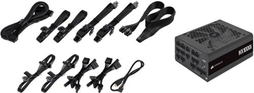 CORSAIR - HXi Series 1000W 80 Plus Cybenetics Platinum Fully Modular Ultra-Low Noise ATX Power Supply - Black