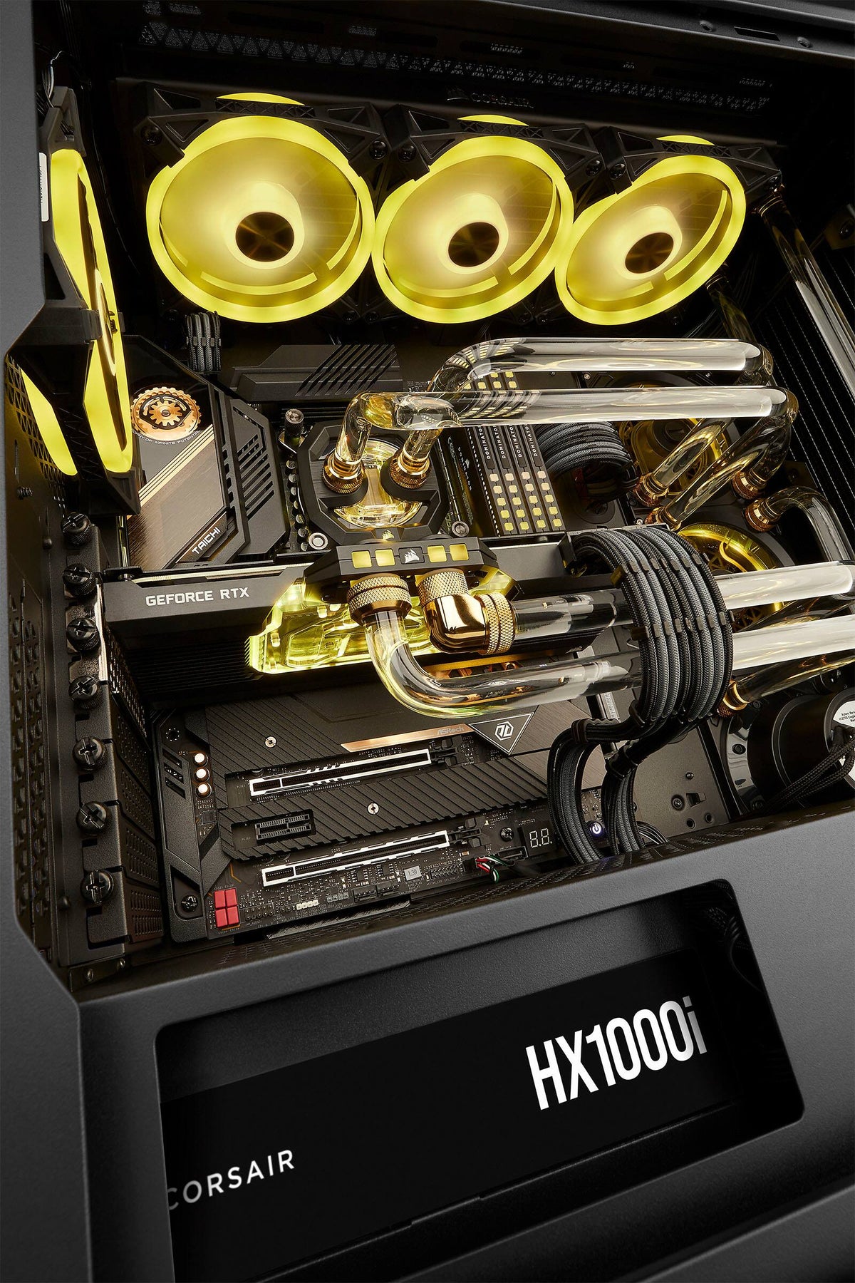 CORSAIR - HXi Series 1000W 80 Plus Cybenetics Platinum Fully Modular Ultra-Low Noise ATX Power Supply - Black