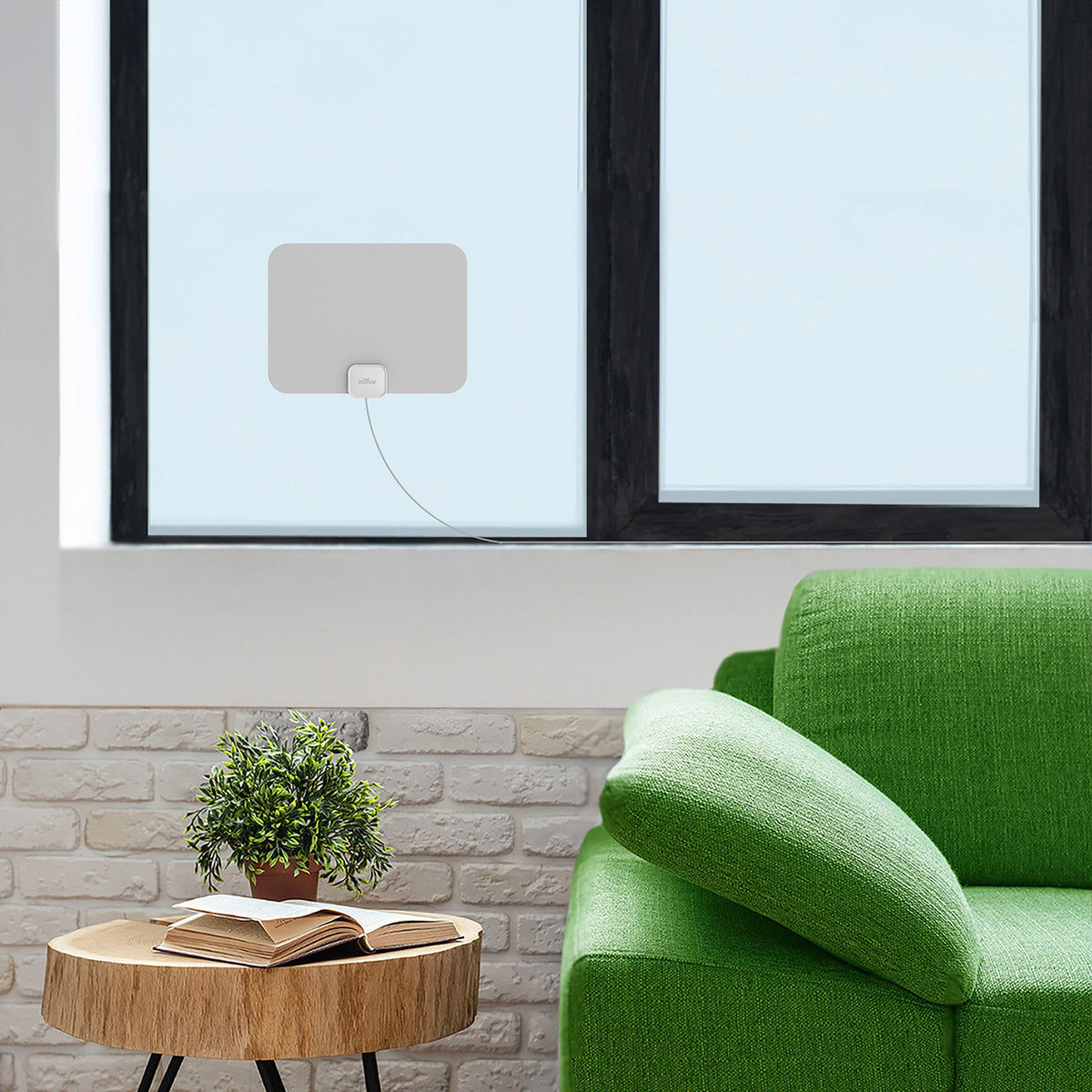 Mohu - Leaf Amplified Indoor HDTV Antenna, 60-mile Range - Gray