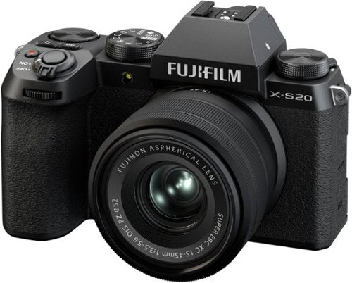 Fujifilm - X-S20 Mirrorless Camera with XC15-45mm Lens Bundle - Black