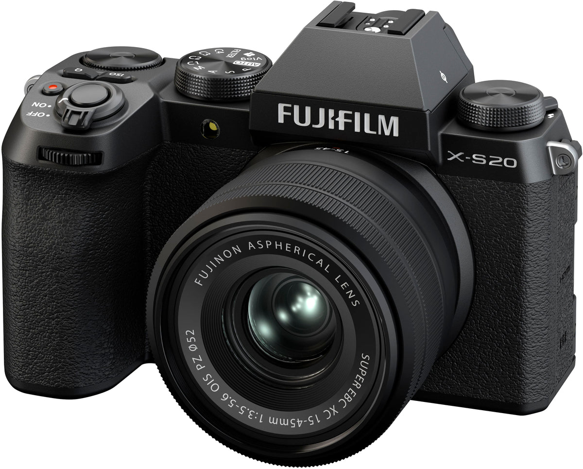 Fujifilm - X-S20 Mirrorless Camera with XC15-45mm Lens Bundle - Black
