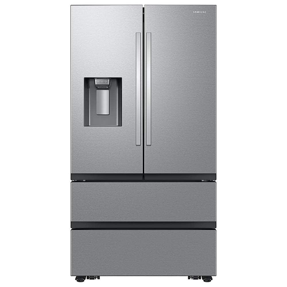 Samsung - 36 in. Wide 25 cu. ft. 4-Door French Door Counter Depth Smart Refrigerator with Four Types of Ice - Stainless Steel