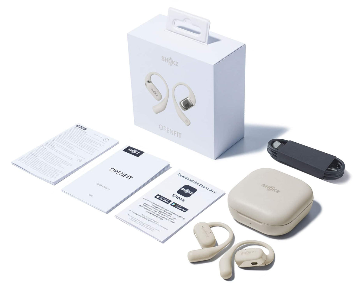 Shokz - OpenFit Open-Ear True Wireless Earbuds - Beige