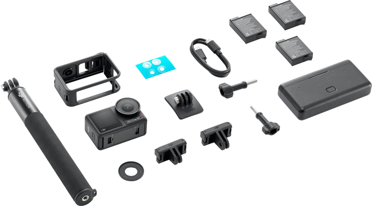 DJI - Osmo Action 4 4K Action Camera Adventure Bundle - Gray