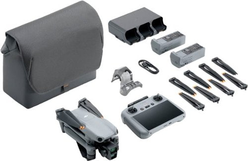 DJI - Air 3 Fly More Combo Drone and RC 2 Remote Control with Built-in Screen - Gray