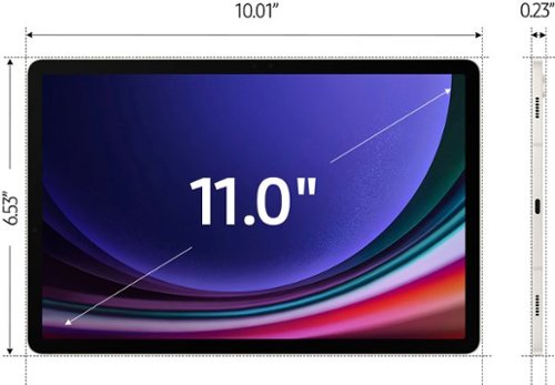 Samsung - Geek Squad Certified Refurbished Galaxy Tab S9 - 11" 256GB - Wi-Fi - with S-Pen - Beige
