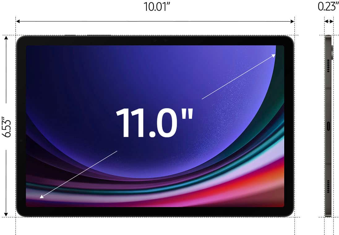 Samsung - Geek Squad Certified Refurbished Galaxy Tab S9 - 11" 128GB - Wi-Fi - with S-Pen - Graphite