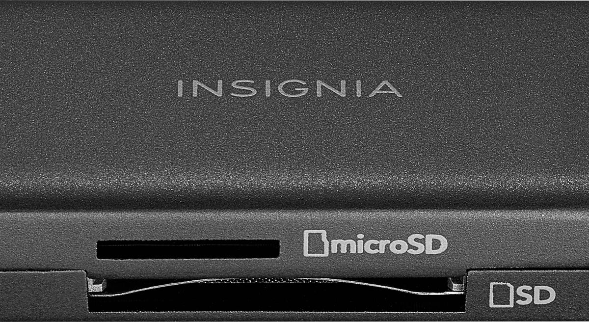 Insignia™ - USB-C/USB 3.0 to SD and microSD Memory Card Reader - Black