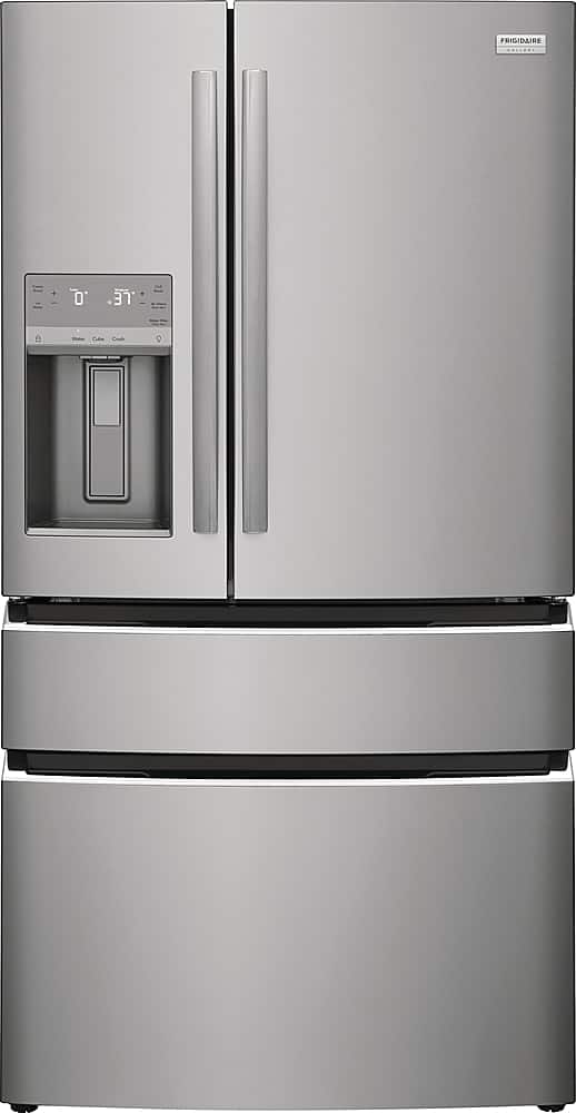 Frigidaire - Gallery 36 in. Wide 26.3 Cu. Ft. 4-Door French Door Refrigerator - Smudge Proof Stainless Steel