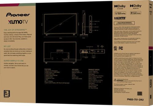Pioneer - 55" Class LED 4K UHD Smart Xumo TV