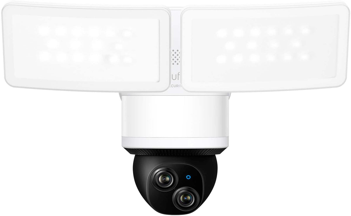 eufy - E340 Outdoor Wired 3K PTZ Security Camera with Floodlights and Dual Lens - White