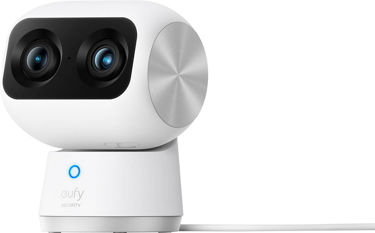 eufy - S350 Indoor Wired 4K PTZ Security Camera with Dual Lens - White
