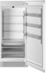 Bertazzoni - 36 in. Wide 21.5 cu ft Built-in Refrigerator Column with Interior TFT touch & Scroll Interface - Custom Panel Ready