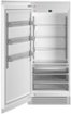 Bertazzoni - 36 in. Wide 21.5 cu ft Built-in Refrigerator Column with Interior TFT touch & Scroll Interface - Custom Panel Ready