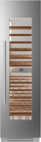 Bertazzoni - 12.9 cu.ft Built-in Wine Column with Interior TFT touch & Scroll Interface - Stainless Steel