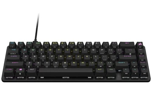 CORSAIR - K65 PRO MINI RGB 65% Optical-Mechanical Gaming Keyboard Backlit RGB LED, OPX - Black