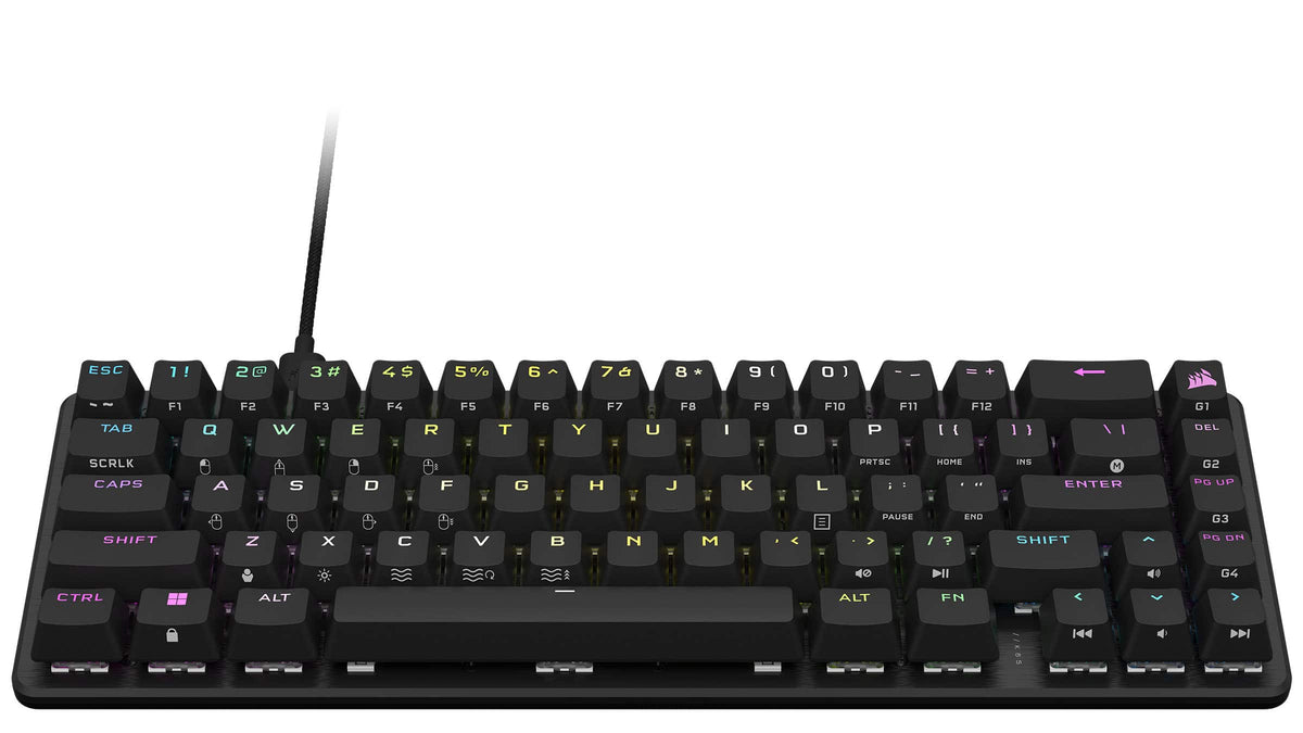 CORSAIR - K65 PRO MINI RGB 65% Optical-Mechanical Gaming Keyboard Backlit RGB LED, OPX - Black