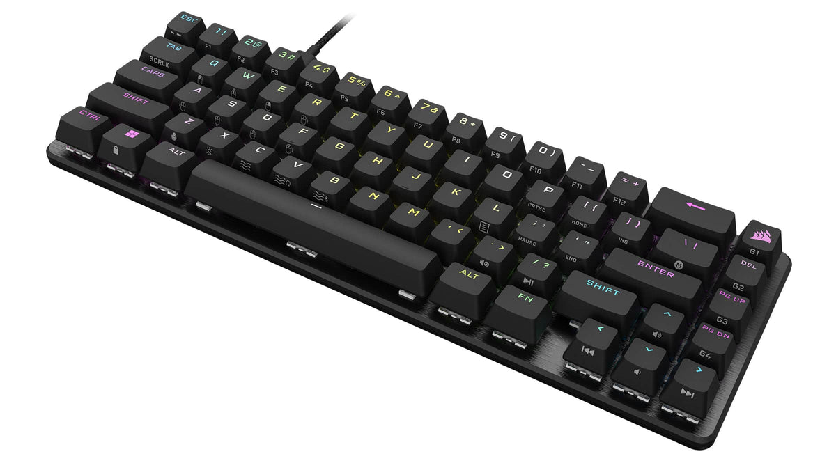 CORSAIR - K65 PRO MINI RGB 65% Optical-Mechanical Gaming Keyboard Backlit RGB LED, OPX - Black