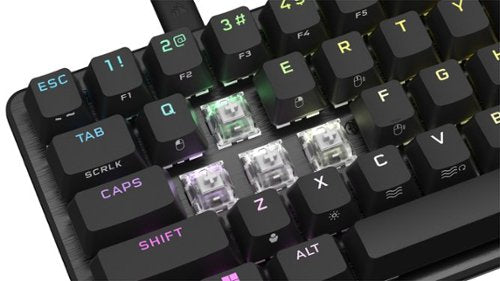 CORSAIR - K65 PRO MINI RGB 65% Optical-Mechanical Gaming Keyboard Backlit RGB LED, OPX - Black
