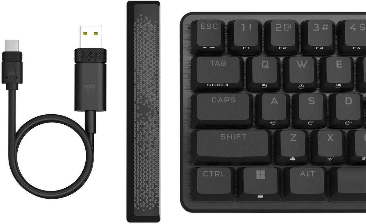 CORSAIR - K65 PRO MINI RGB 65% Optical-Mechanical Gaming Keyboard Backlit RGB LED, OPX - Black