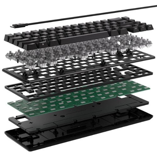 CORSAIR - K65 PRO MINI RGB 65% Optical-Mechanical Gaming Keyboard Backlit RGB LED, OPX - Black