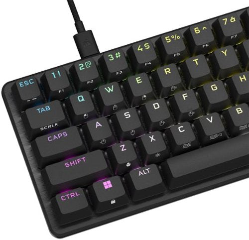 CORSAIR - K65 PRO MINI RGB 65% Optical-Mechanical Gaming Keyboard Backlit RGB LED, OPX - Black