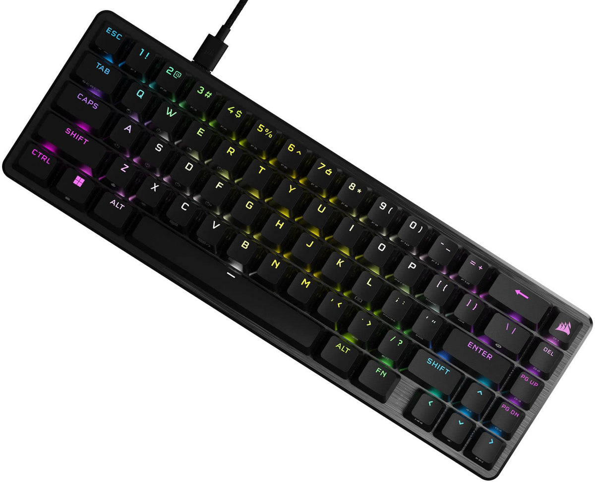 CORSAIR - K65 PRO MINI RGB 65% Optical-Mechanical Gaming Keyboard Backlit RGB LED, OPX - Black