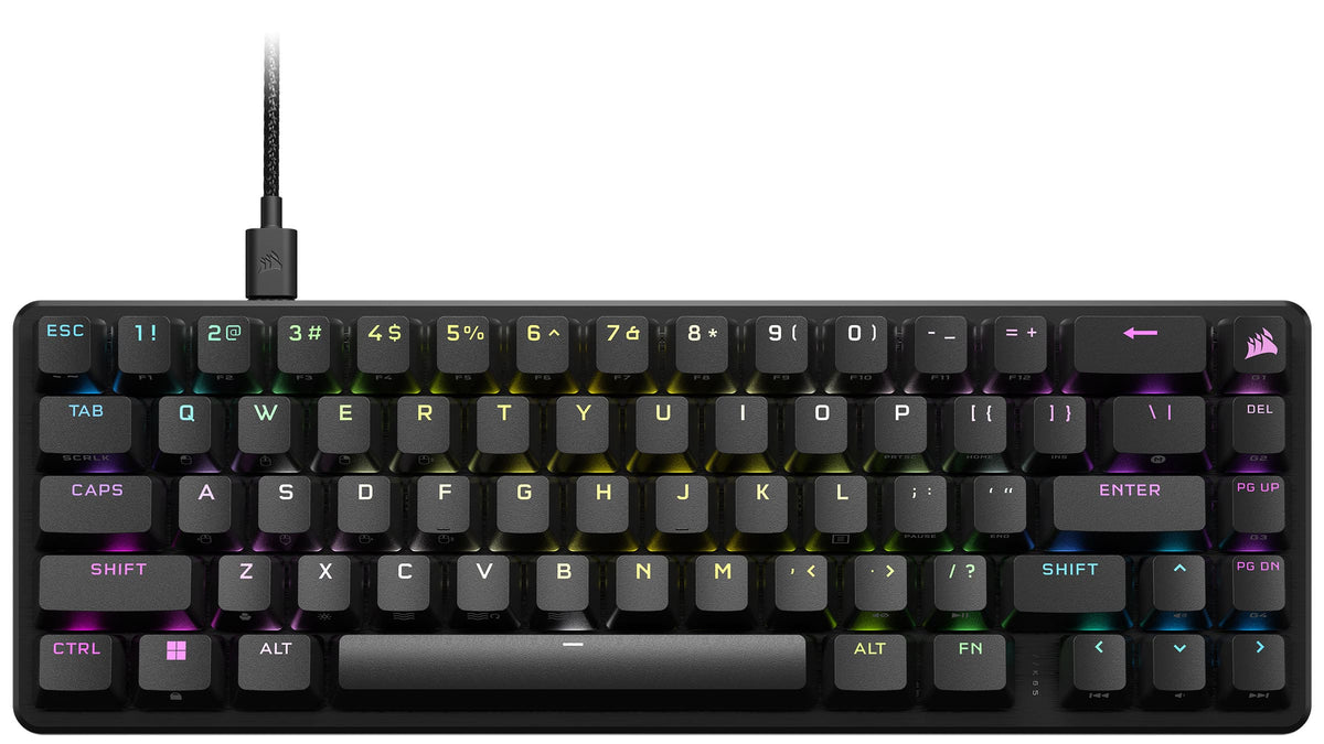 CORSAIR - K65 PRO MINI RGB 65% Optical-Mechanical Gaming Keyboard Backlit RGB LED, OPX - Black