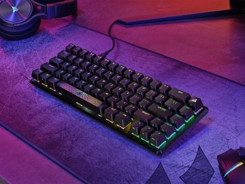 CORSAIR - K65 PRO MINI RGB 65% Optical-Mechanical Gaming Keyboard Backlit RGB LED, OPX - Black