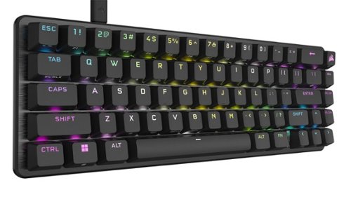 CORSAIR - K65 PRO MINI RGB 65% Optical-Mechanical Gaming Keyboard Backlit RGB LED, OPX - Black