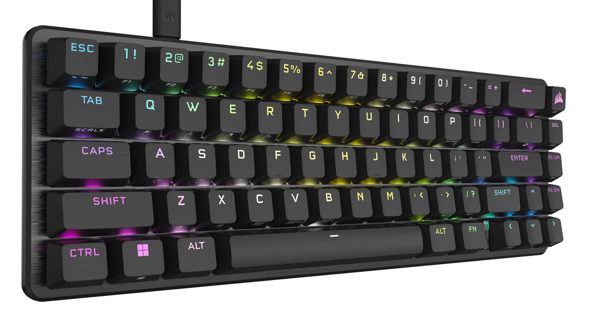 CORSAIR - K65 PRO MINI RGB 65% Optical-Mechanical Gaming Keyboard Backlit RGB LED, OPX - Black
