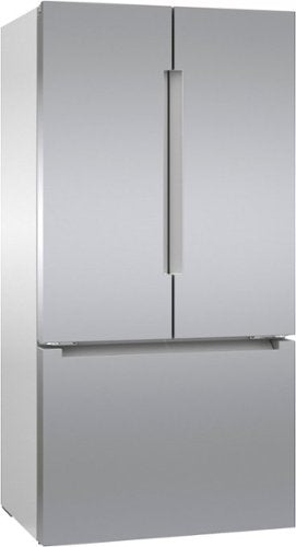 Bosch - 800 Series 36 in. Wide 21 Cu. Ft. French Door Bottom Freezer Counter-Depth Smart Refrigerator with FarmFresh System - Stainless Steel