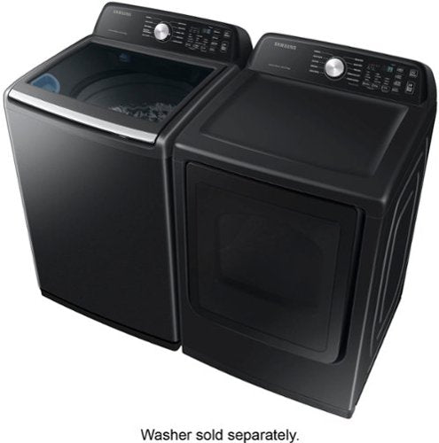 Samsung - 7.4 Cu. Ft. Smart Electric Dryer with Sensor Dry - Black