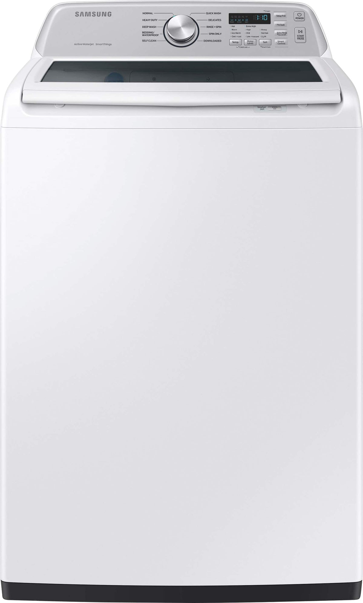 Samsung - 4.6 Cu. Ft. High-Efficiency Smart Top Load Washer with ActiveWave Agitator - White