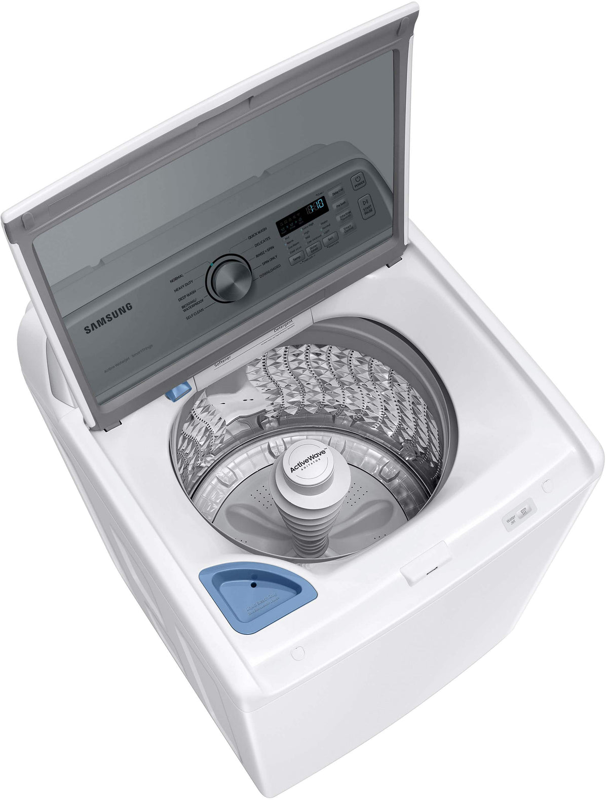 Samsung - 4.6 Cu. Ft. High-Efficiency Smart Top Load Washer with ActiveWave Agitator - White