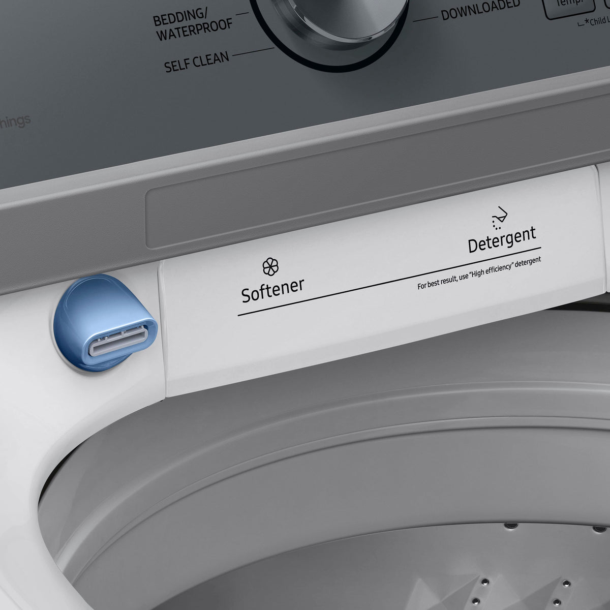 Samsung - 4.6 Cu. Ft. High-Efficiency Smart Top Load Washer with ActiveWave Agitator - White