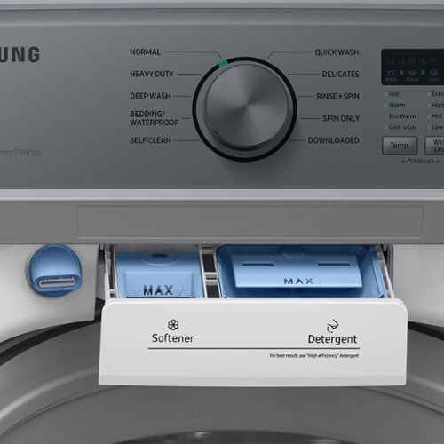 Samsung - 4.6 Cu. Ft. High-Efficiency Smart Top Load Washer with ActiveWave Agitator - White