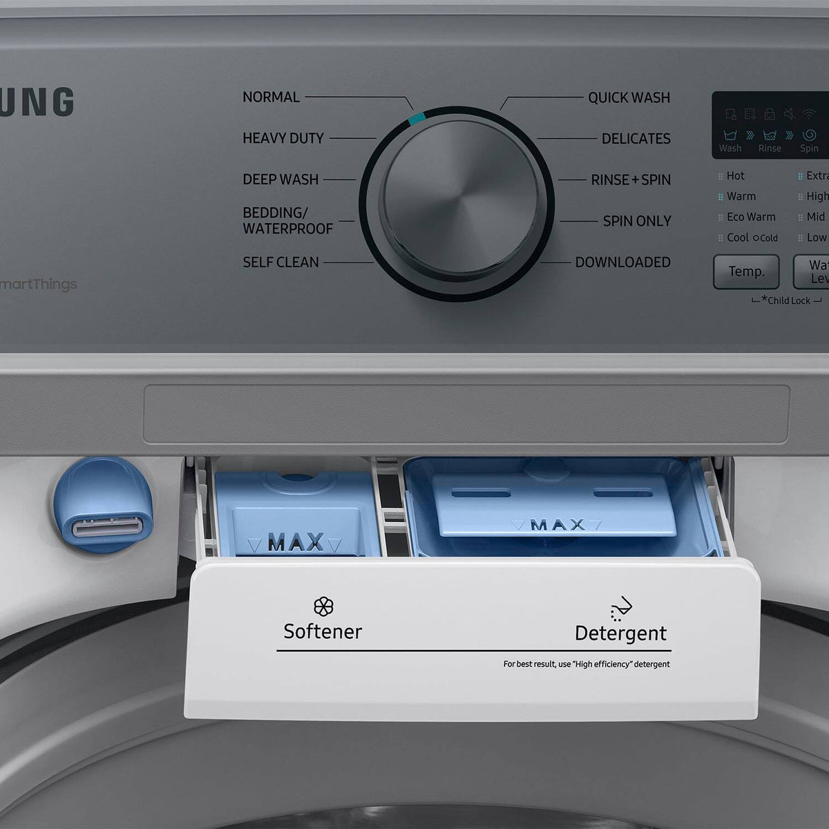 Samsung - 4.6 Cu. Ft. High-Efficiency Smart Top Load Washer with ActiveWave Agitator - White