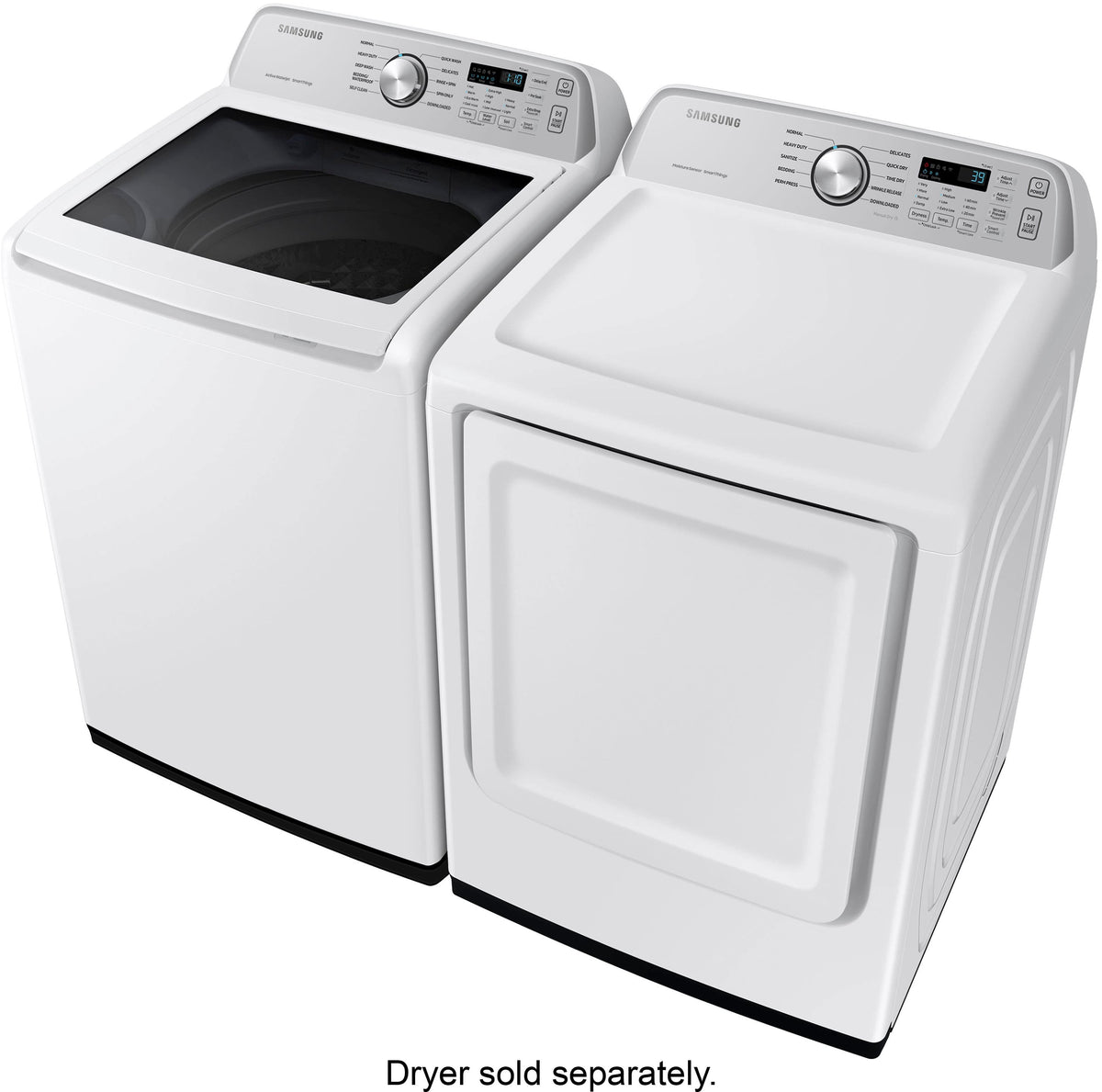 Samsung - 4.6 Cu. Ft. High-Efficiency Smart Top Load Washer with ActiveWave Agitator - White